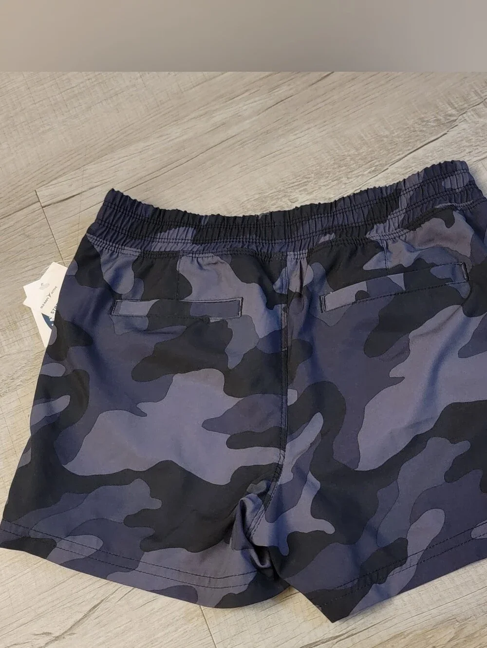 Old Navy Men's Camo Swim Trunks - Navy and Black